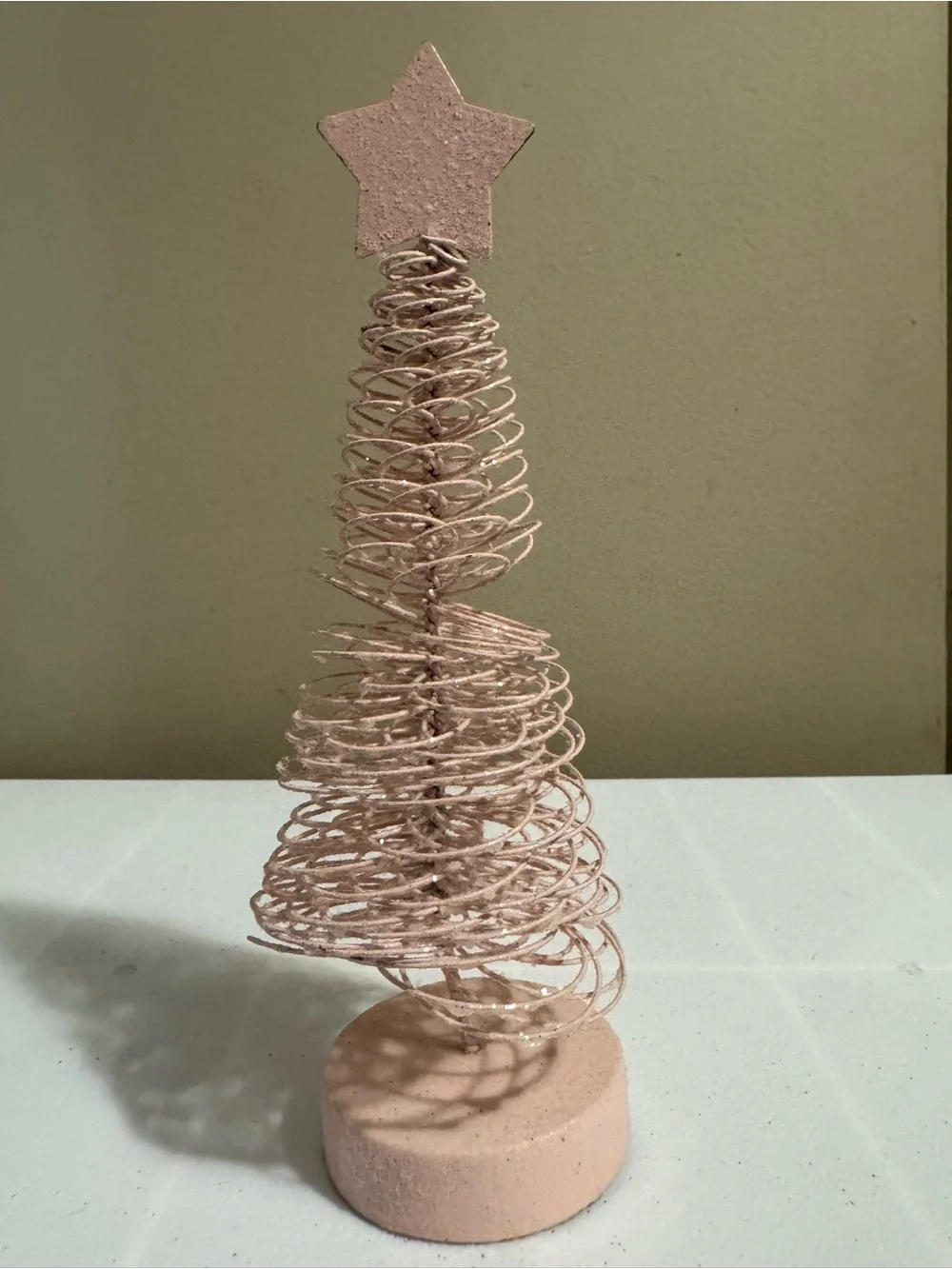 Christmas Small Pink Glittery Tabletop Tree